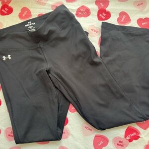 Under Armour Black Flare Leggings Youth Small